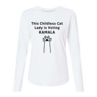 This Childless Cat Lady Is Voting Kamala Womens Cotton Relaxed Long Sleeve T-Shirt