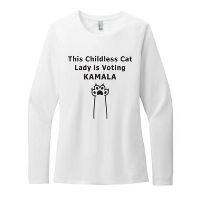 This Childless Cat Lady Is Voting Kamala Womens CVC Long Sleeve Shirt