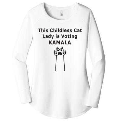 This Childless Cat Lady Is Voting Kamala Women's Perfect Tri Tunic Long Sleeve Shirt