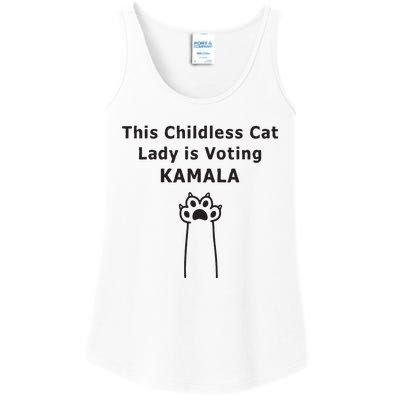 This Childless Cat Lady Is Voting Kamala Ladies Essential Tank