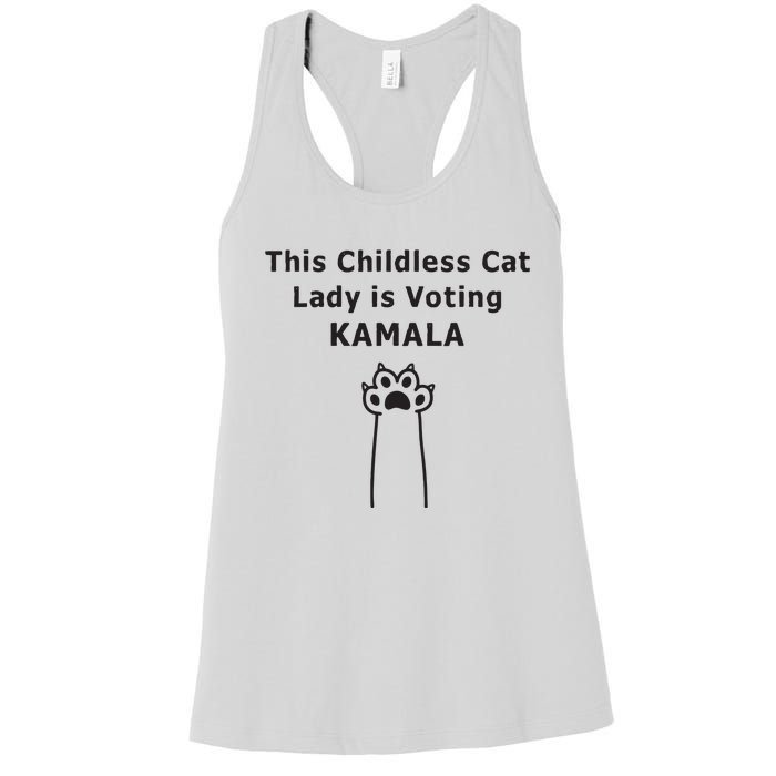 This Childless Cat Lady Is Voting Kamala Women's Racerback Tank