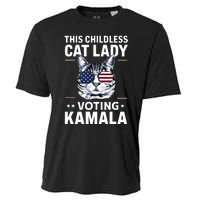 This Childless Cat Lady Is Voting Kamalaharris 2024 Cooling Performance Crew T-Shirt