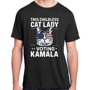 This Childless Cat Lady Is Voting Kamalaharris 2024 Adult ChromaSoft Performance T-Shirt