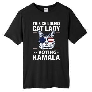 This Childless Cat Lady Is Voting Kamalaharris 2024 Tall Fusion ChromaSoft Performance T-Shirt