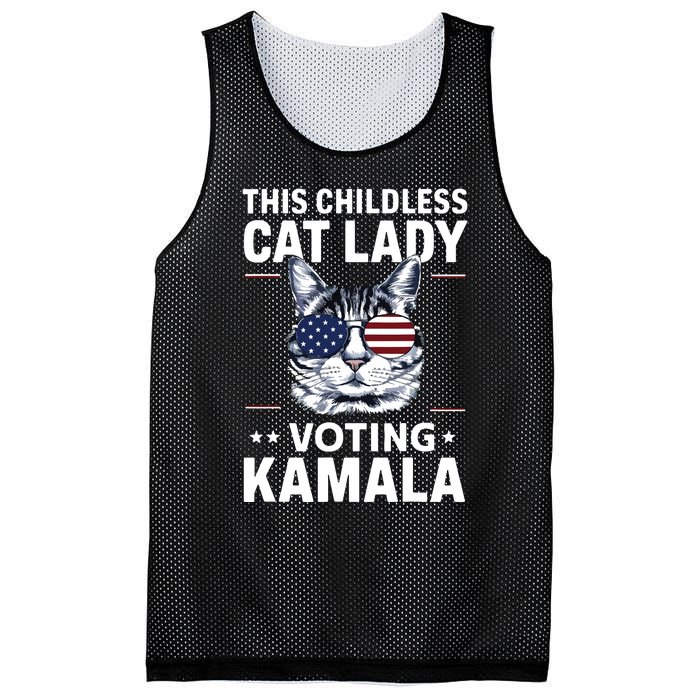 This Childless Cat Lady Is Voting Kamalaharris 2024 Mesh Reversible Basketball Jersey Tank