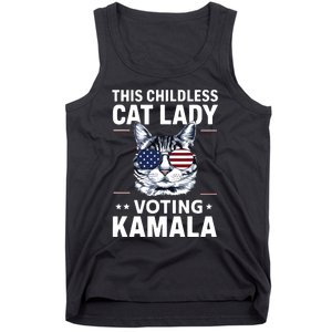 This Childless Cat Lady Is Voting Kamalaharris 2024 Tank Top