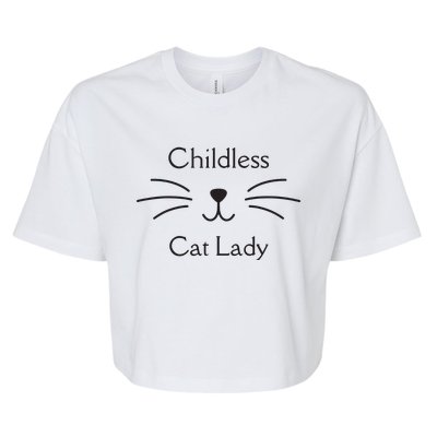 This Childless Cat Lady Ladies Is Voting Kamala Bella+Canvas Jersey Crop Tee