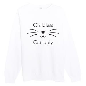 This Childless Cat Lady Ladies Is Voting Kamala Premium Crewneck Sweatshirt