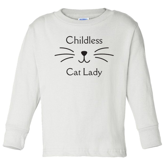 This Childless Cat Lady Ladies Is Voting Kamala Toddler Long Sleeve Shirt