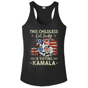 This Childless Cat Lady Is Voting Kamala Harris 2024 Ladies PosiCharge Competitor Racerback Tank