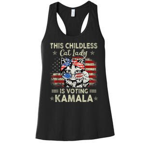 This Childless Cat Lady Is Voting Kamala Harris 2024 Women's Racerback Tank