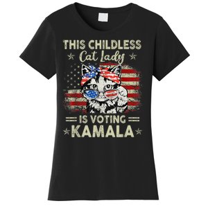 This Childless Cat Lady Is Voting Kamala Harris 2024 Women's T-Shirt