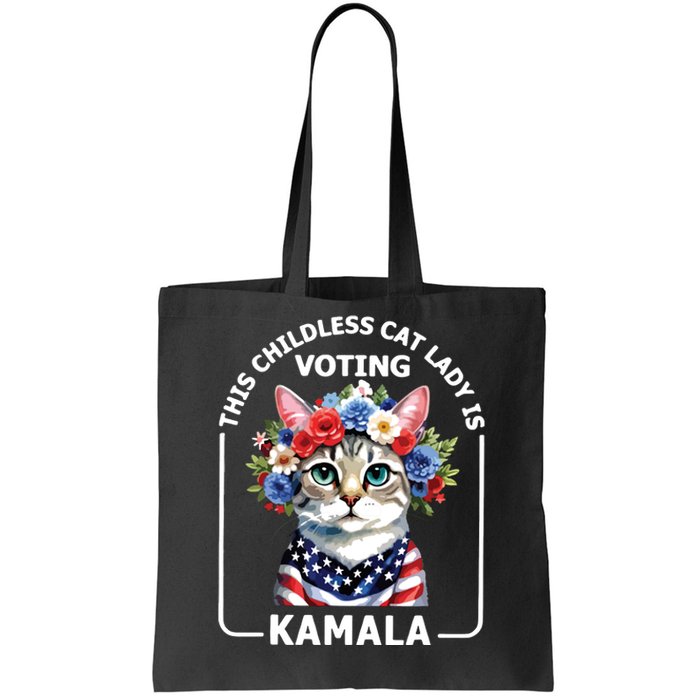 This Childless Cat Lady Ladies Is Voting Kamala Election 24 Tote Bag