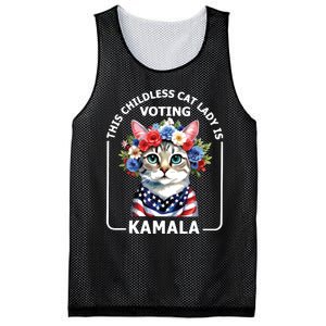 This Childless Cat Lady Ladies Is Voting Kamala Election 24 Mesh Reversible Basketball Jersey Tank