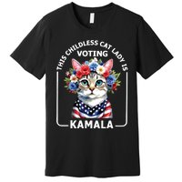 This Childless Cat Lady Ladies Is Voting Kamala Election 24 Premium T-Shirt