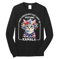 This Childless Cat Lady Ladies Is Voting Kamala Election 24 Long Sleeve Shirt