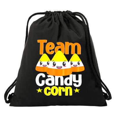 Team Candy Corn Halloween Costume Funny Drawstring Bag
