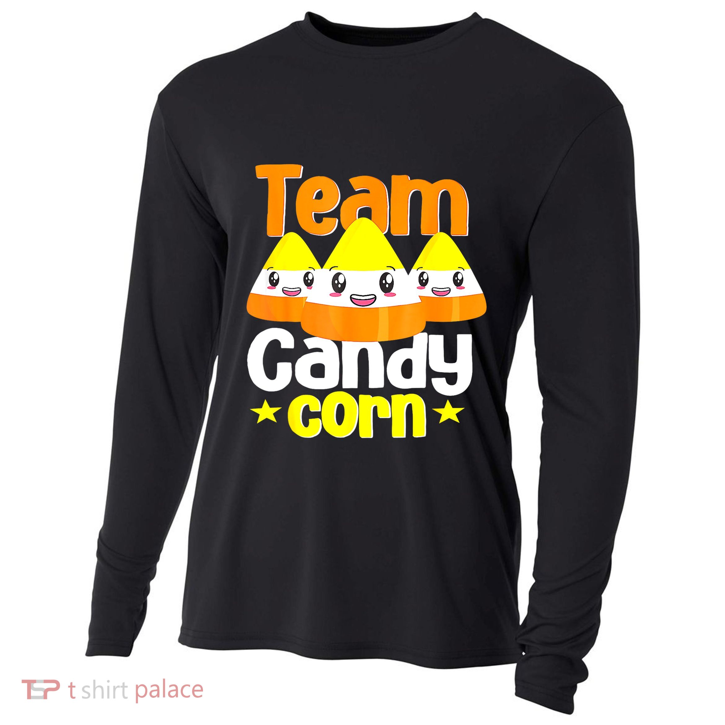Team Candy Corn Halloween Costume Funny Cooling Performance Long Sleeve Crew
