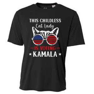 This Childless Cat Lady Is Voting Kamala Harris 2024 Cooling Performance Crew T-Shirt