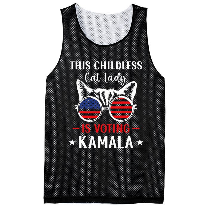 This Childless Cat Lady Is Voting Kamala Harris 2024 Mesh Reversible Basketball Jersey Tank