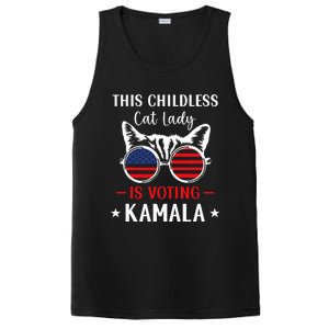 This Childless Cat Lady Is Voting Kamala Harris 2024 PosiCharge Competitor Tank