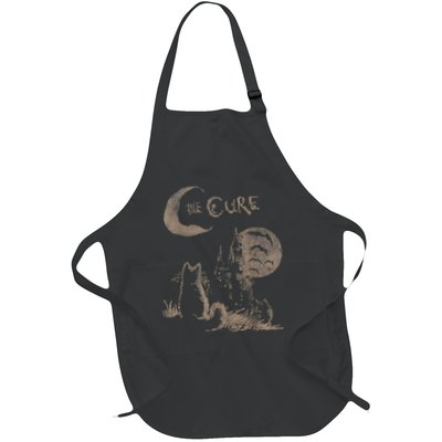 The Cure Cat Moon & FUNNY MEME Cat  Full-Length Apron With Pockets