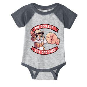 The Coolest Cat Dad Ever FatherS Day Infant Baby Jersey Bodysuit