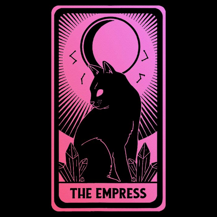 Tarot Card Cat Women Mystical Moon Occult The Empress Doggie Tank