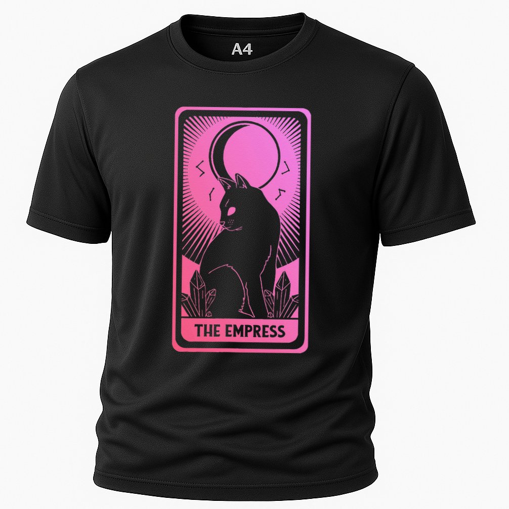 Tarot Card Cat Women Mystical Moon Occult The Empress Cooling Performance Crew T-Shirt