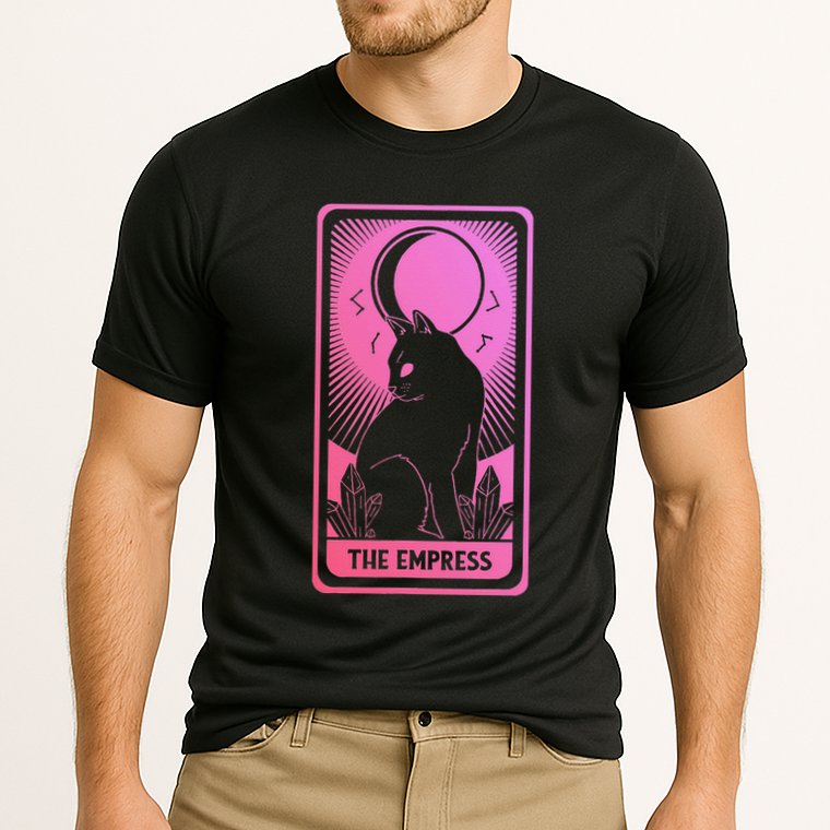 Tarot Card Cat Women Mystical Moon Occult The Empress Cooling Performance Crew T-Shirt