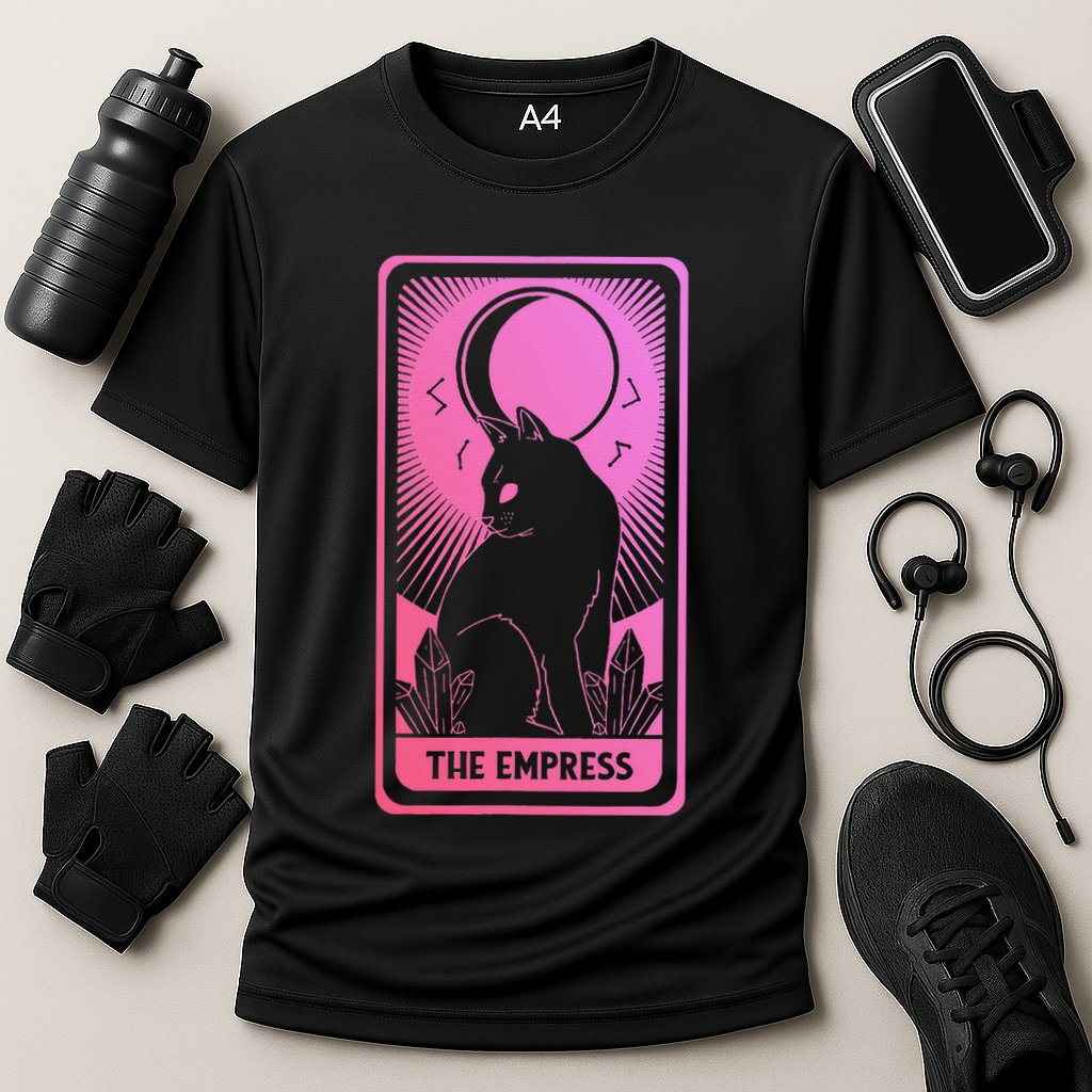 Tarot Card Cat Women Mystical Moon Occult The Empress Cooling Performance Crew T-Shirt