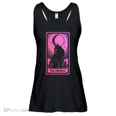 Tarot Card Cat Women Mystical Moon Occult The Empress Ladies Essential Flowy Tank