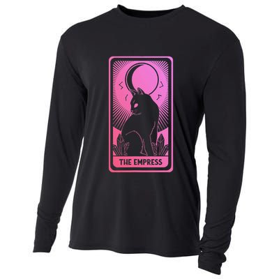 Tarot Card Cat Women Mystical Moon Occult The Empress Cooling Performance Long Sleeve Crew