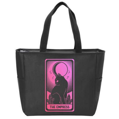 Tarot Card Cat Women Mystical Moon Occult The Empress Zip Tote Bag