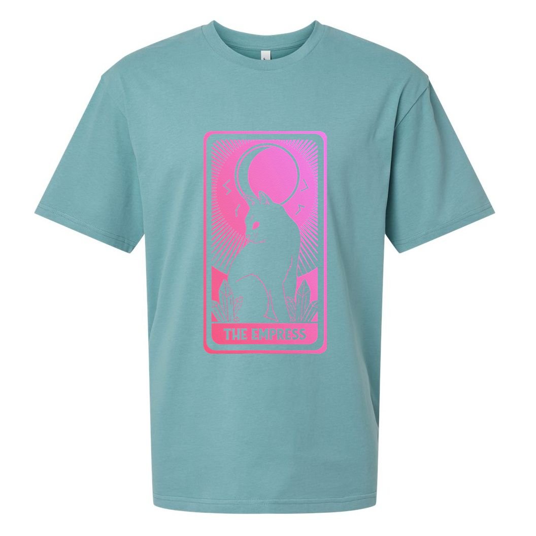 Tarot Card Cat Women Mystical Moon Occult The Empress Sueded Cloud Jersey T-Shirt