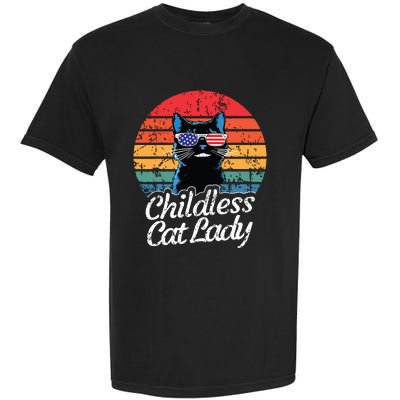 This Childless Cat Lady Is Voting Kamalaharris 2024 Retro Garment-Dyed Heavyweight T-Shirt