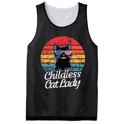 This Childless Cat Lady Is Voting Kamalaharris 2024 Retro Mesh Reversible Basketball Jersey Tank