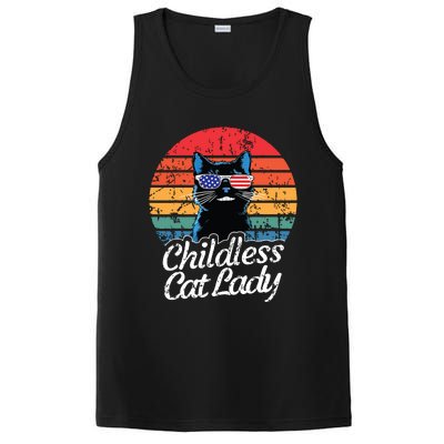 This Childless Cat Lady Is Voting Kamalaharris 2024 Retro PosiCharge Competitor Tank