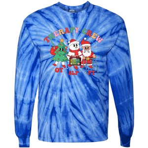 Therapy Crew Christmas Therapy Squad Speech Physical Xmas Meaningful Gift Tie-Dye Long Sleeve Shirt