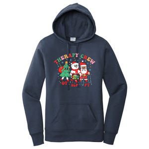 Therapy Crew Christmas Therapy Squad Speech Physical Xmas Meaningful Gift Women's Pullover Hoodie