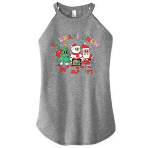 Therapy Crew Christmas Therapy Squad Speech Physical Xmas Meaningful Gift Women's Perfect Tri Rocker Tank