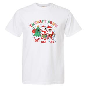 Therapy Crew Christmas Therapy Squad Speech Physical Xmas Meaningful Gift Garment-Dyed Heavyweight T-Shirt