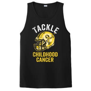 Tackle Childhood Cancer Awareness Football Gold Ribbon PosiCharge Competitor Tank