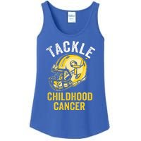 Tackle Childhood Cancer Awareness Football Gold Ribbon Ladies Essential Tank