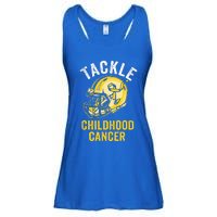 Tackle Childhood Cancer Awareness Football Gold Ribbon Ladies Essential Flowy Tank