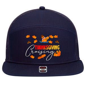 Thanksgiving Cruising Cruise Travel Group Family Matching 7 Panel Mesh Trucker Snapback Hat