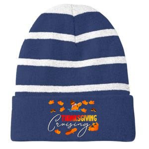 Thanksgiving Cruising Cruise Travel Group Family Matching Striped Beanie with Solid Band