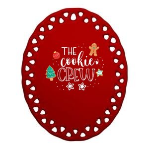 The Cookie Crew Christmas Baking Cookie Lover Ceramic Oval Ornament