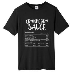 Thanksgiving Christmas Cranberry Sauce Nutritional Facts Tall Fusion ChromaSoft Performance T-Shirt