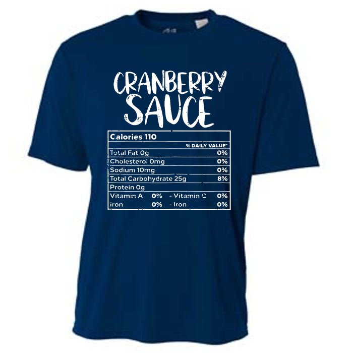 Thanksgiving Christmas Cranberry Sauce Nutritional Facts Cooling Performance Crew T-Shirt